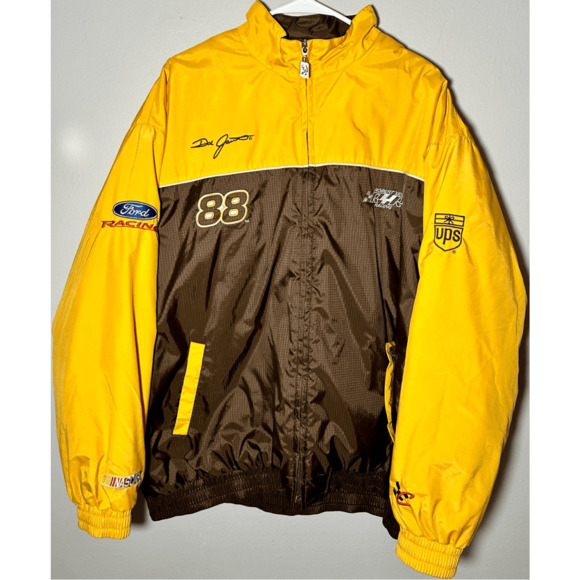Vintage Dale Jarrett UPS #88 Ford Racing NASCAR Brown & Gold Chase Authentics XL - Picture 3 of 12